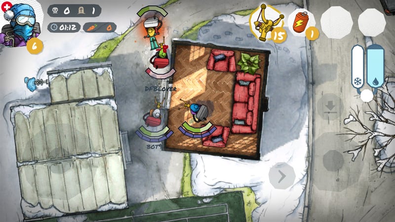 In-game screenshot showing players fighting each other on the White House map.